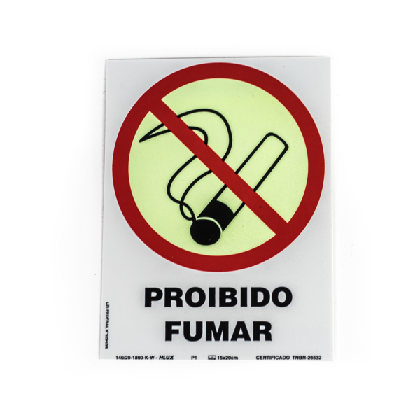 Sinalizador FOT Proibido Fumar - 15x20 cm [P1]